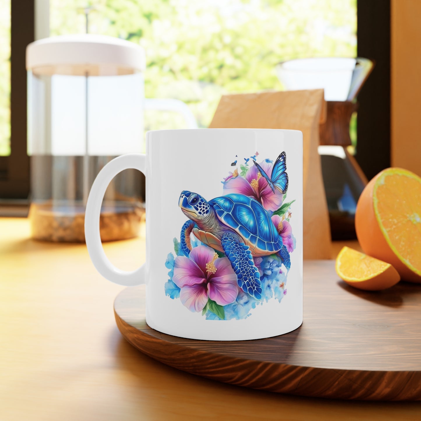Blue turtle - mug